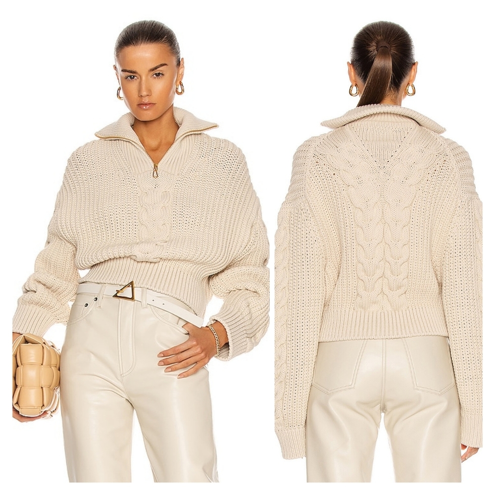 NANUSHKA🖤 Cream Cable Knit Sweater